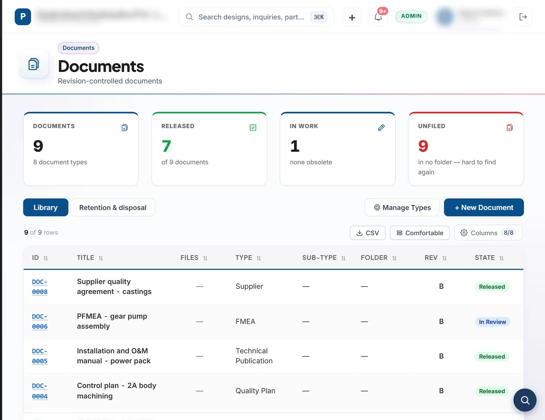 Document Management in Prabandh